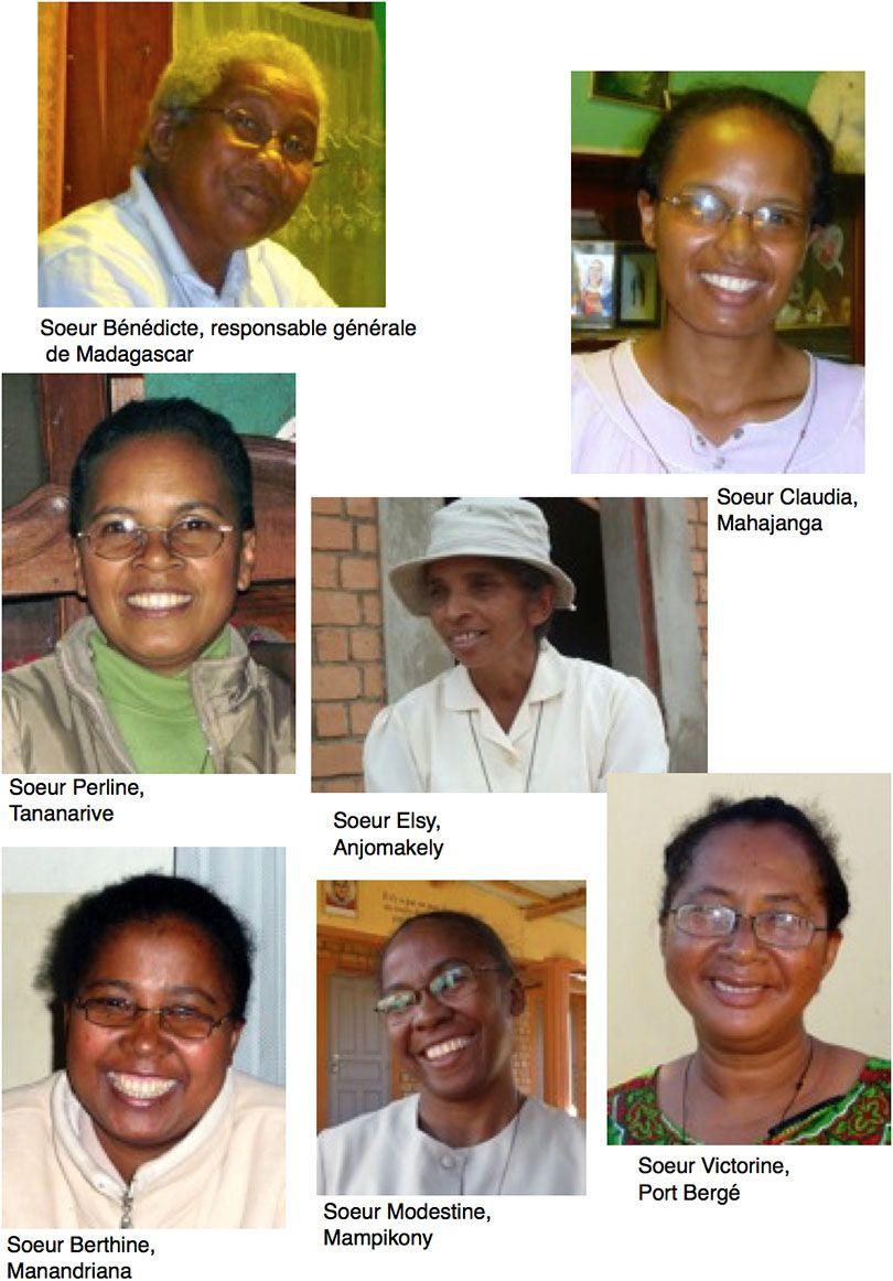 Les Soeurs responsables des centres de Madagascar