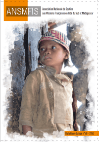 Bulletin de Liaison ANSMFIS 2014 - Parrainage d'enfants en Inde du Sud et à Madagscar